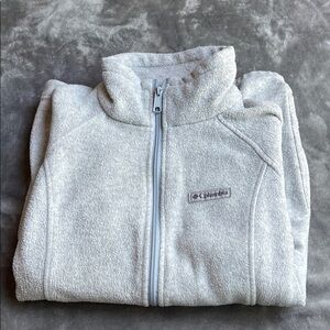 Columbia Soft Gray Fleece Jacket